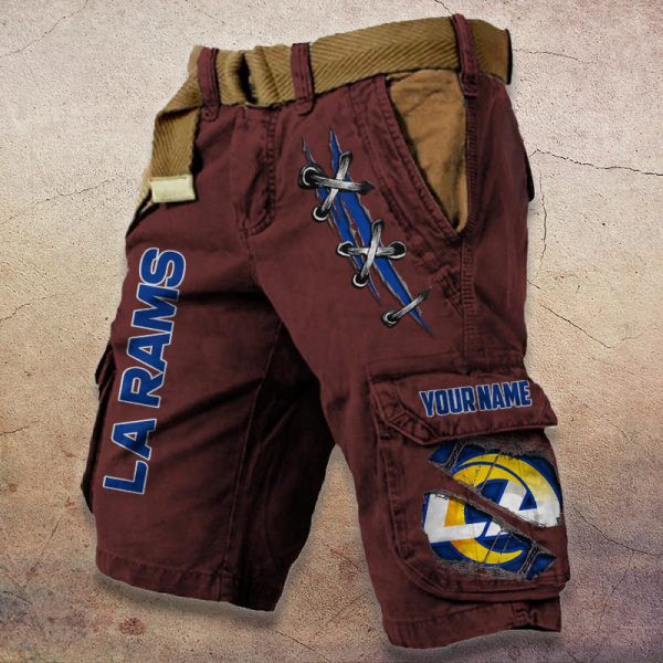 Los Angeles Rams Pocket Print Cargo Shorts (Belt Not Included) PB7UT6H