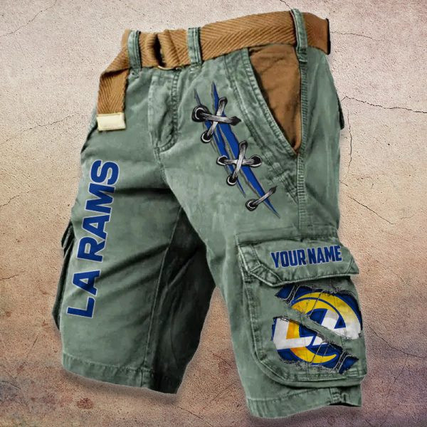 Los Angeles Rams Pocket Print Cargo Shorts (Belt Not Included) PB7UT6H