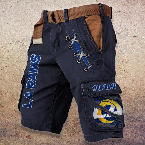 Los Angeles Rams Pocket Print Cargo Shorts (Belt Not Included) PB7UT6H