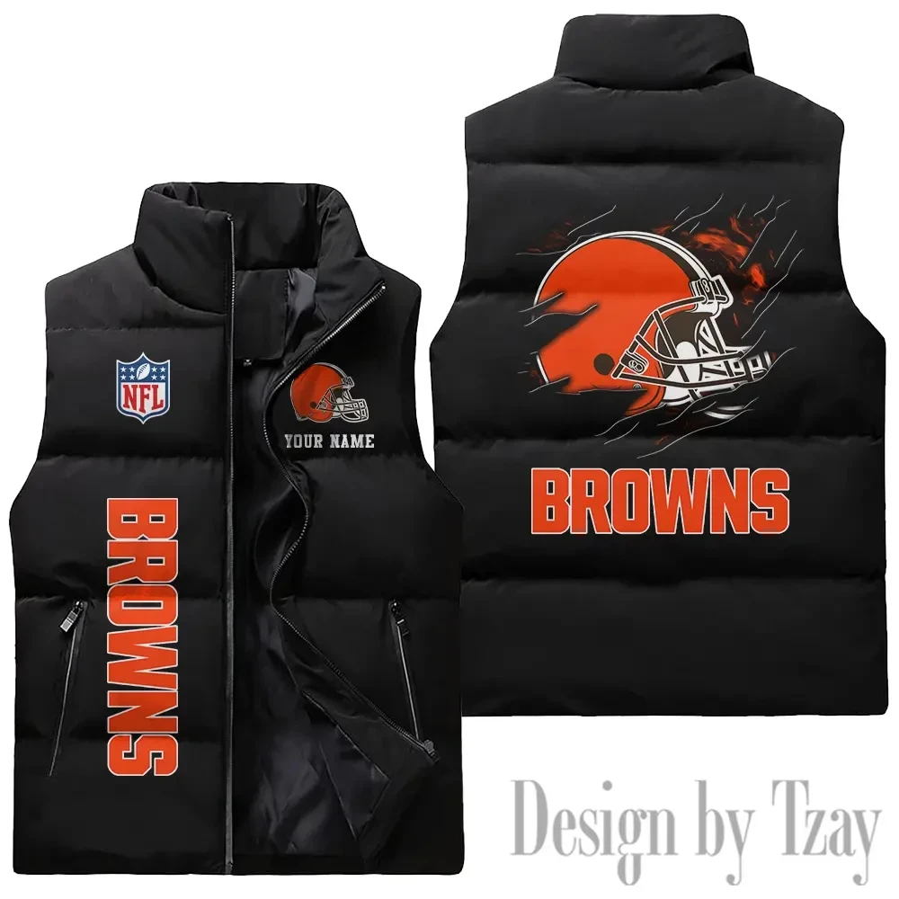 Cleveland Browns NFL Sleeveless Down Puffer Vest PBKM7Y5