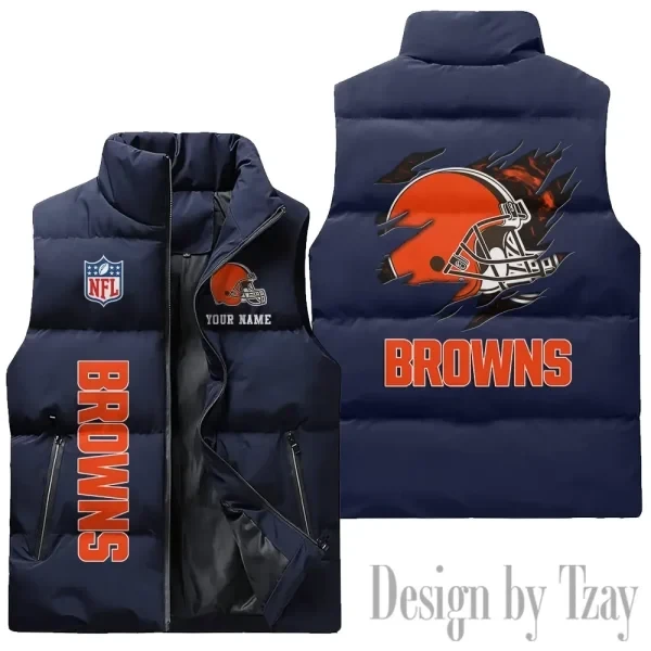 Cleveland Browns NFL Sleeveless Down Puffer Vest PBKM7Y5