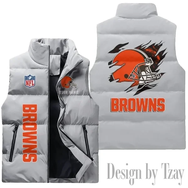 Cleveland Browns NFL Sleeveless Down Puffer Vest PBKM7Y5