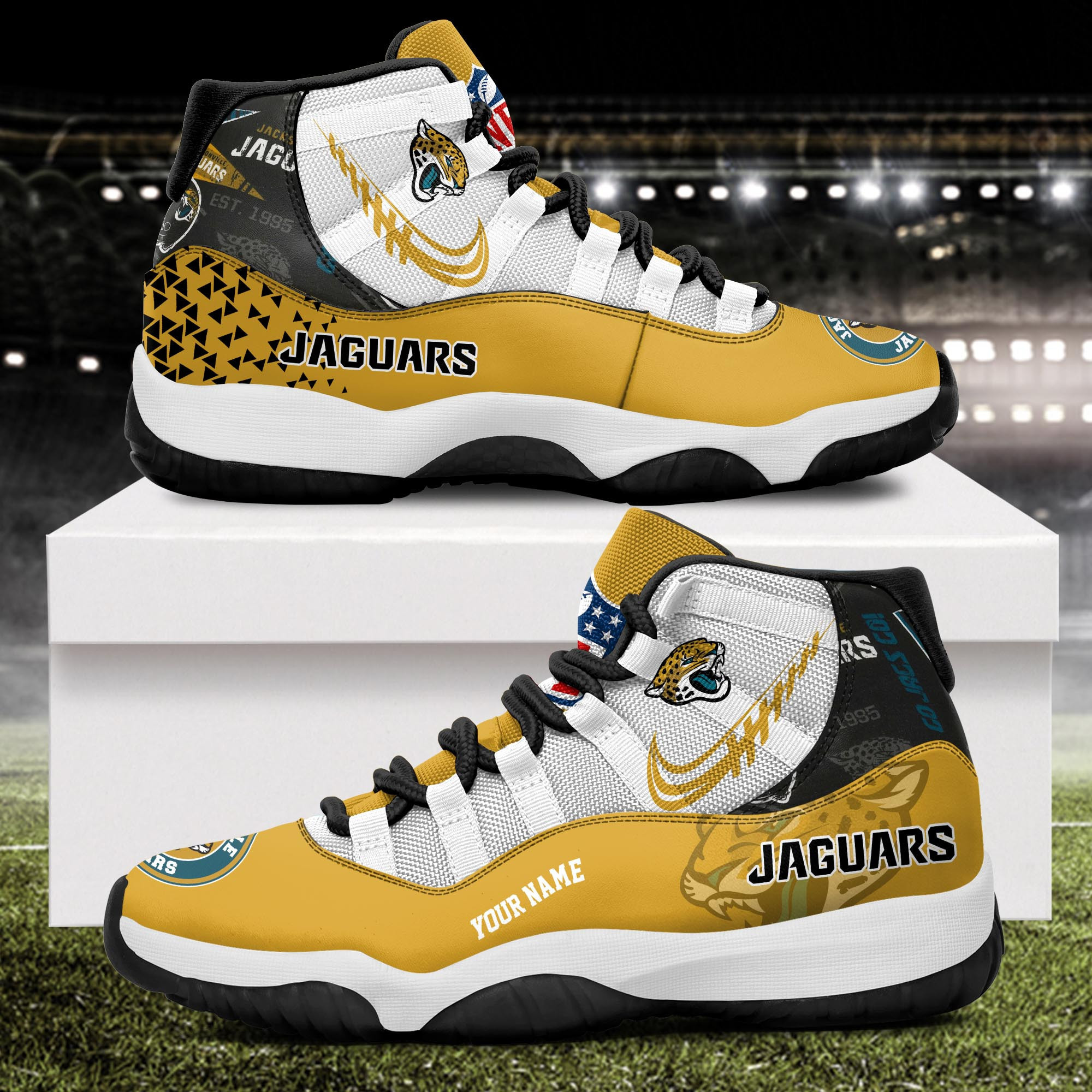 Jacksonville Jaguars Air Jordan 11 Shoes JD028