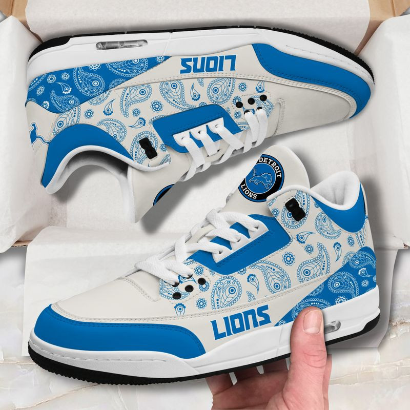 Detroit Lions Basic Leather JD03 Shoes Men and Women AZBTAJ3000180