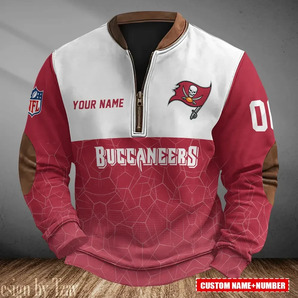 Tampa Bay Buccaneers Men's Vintage Zipper Stand Collar Sweatshirt S9MPZNS299