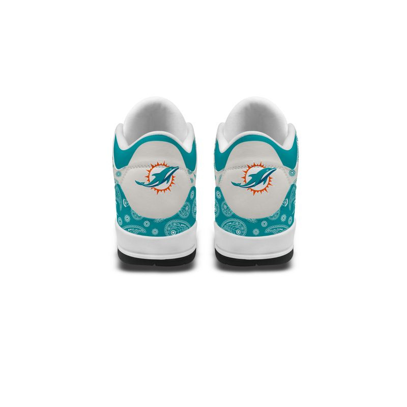 Miami Dolphins Basic Leather JD03 Shoes Men and Women PB6IPAN