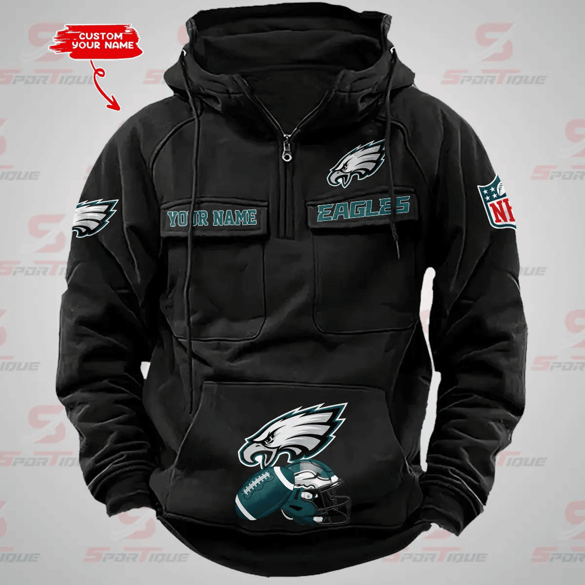 Philadelphia Eagles Vintage Men Hoodie AZVMHD373