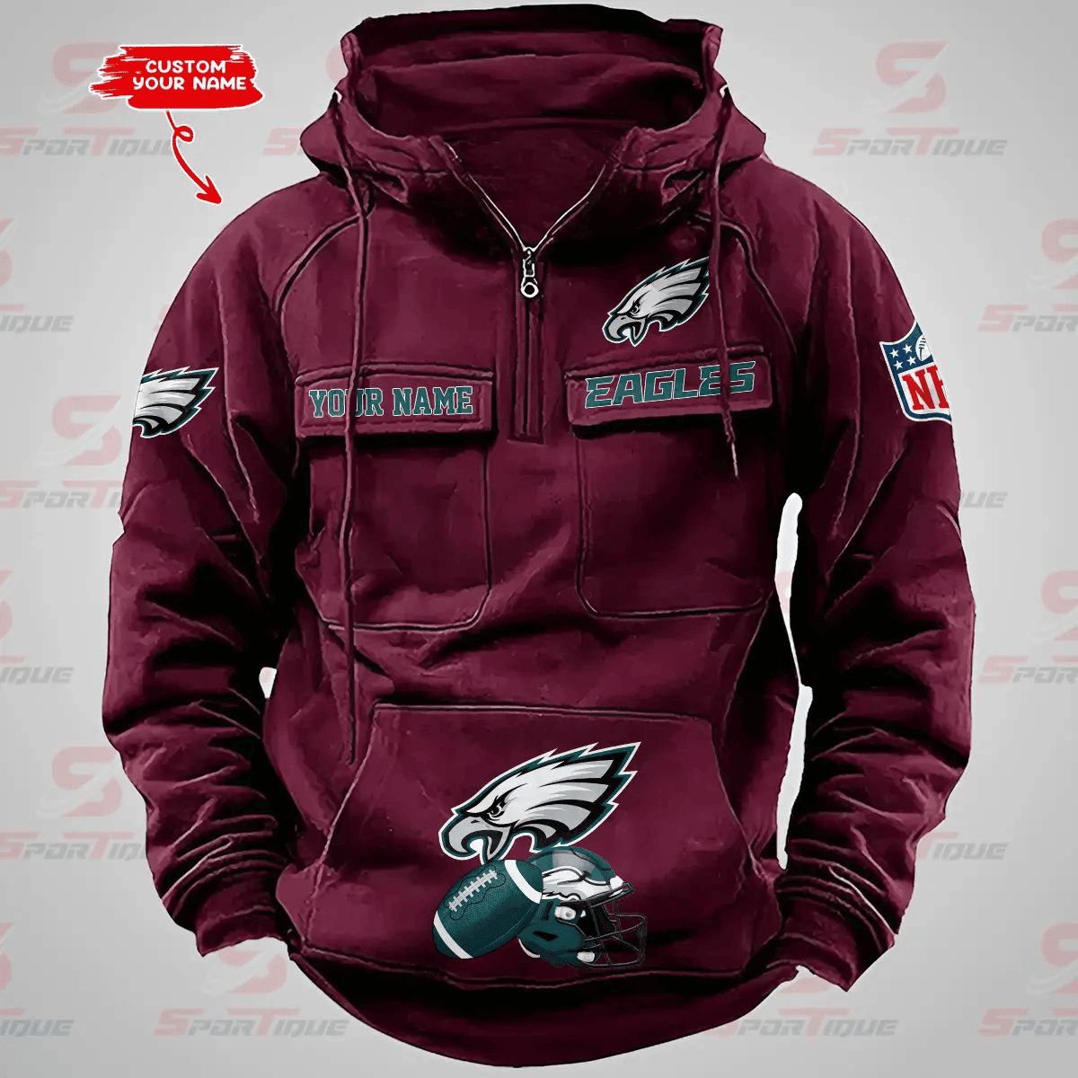 Philadelphia Eagles Vintage Men Hoodie PBTZOJ2
