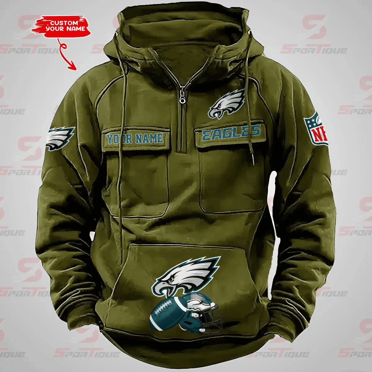 Philadelphia Eagles Vintage Men Hoodie PBTZOJ2
