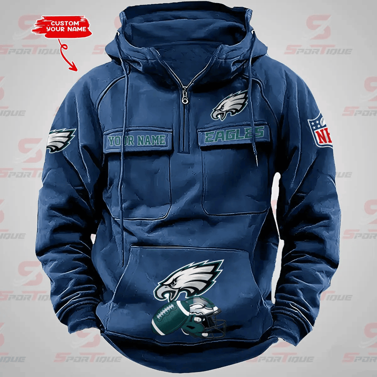 Philadelphia Eagles Vintage Men Hoodie PBTZOJ2