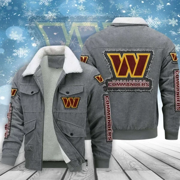 Washington Commanders Men's Thickened Corduroy Jacket ( SIZE M - 8 XL ) PBCG38R