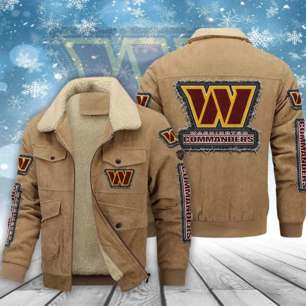 Washington Commanders Men's Thickened Corduroy Jacket ( SIZE M - 8 XL ) PBCG38R