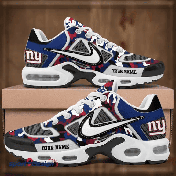 New York Giants Custom Camo Print Athletic T-N Sneakers SPTTNSHOES122