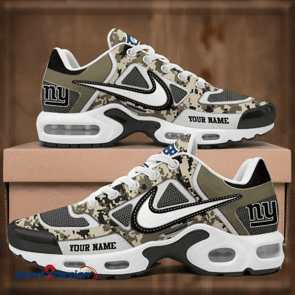 New York Giants Custom Camo Print Athletic T-N Sneakers PB5MEY7