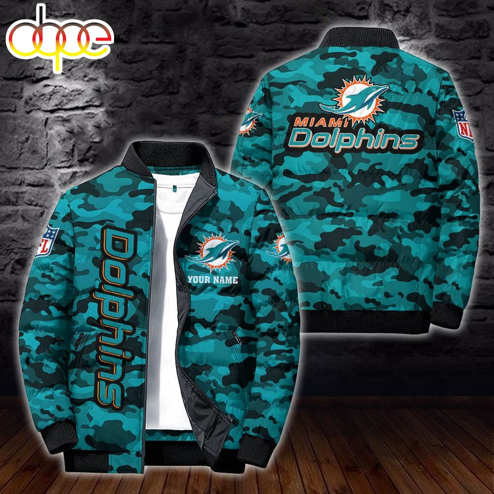 NFL Miami Dolphins Puffer Jacket Jacket J897DF
