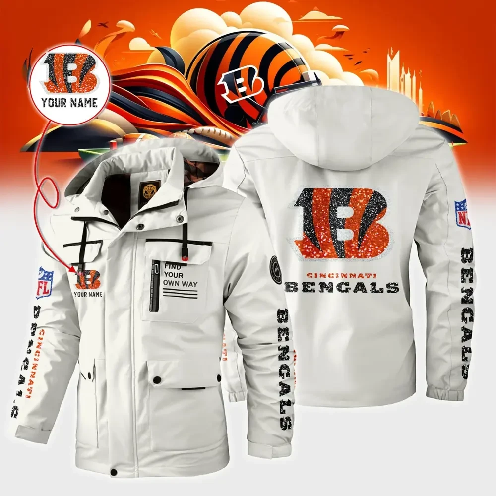 Cincinnati Bengals Personalized Winter Windbreaker Jacket ANZWWJ007