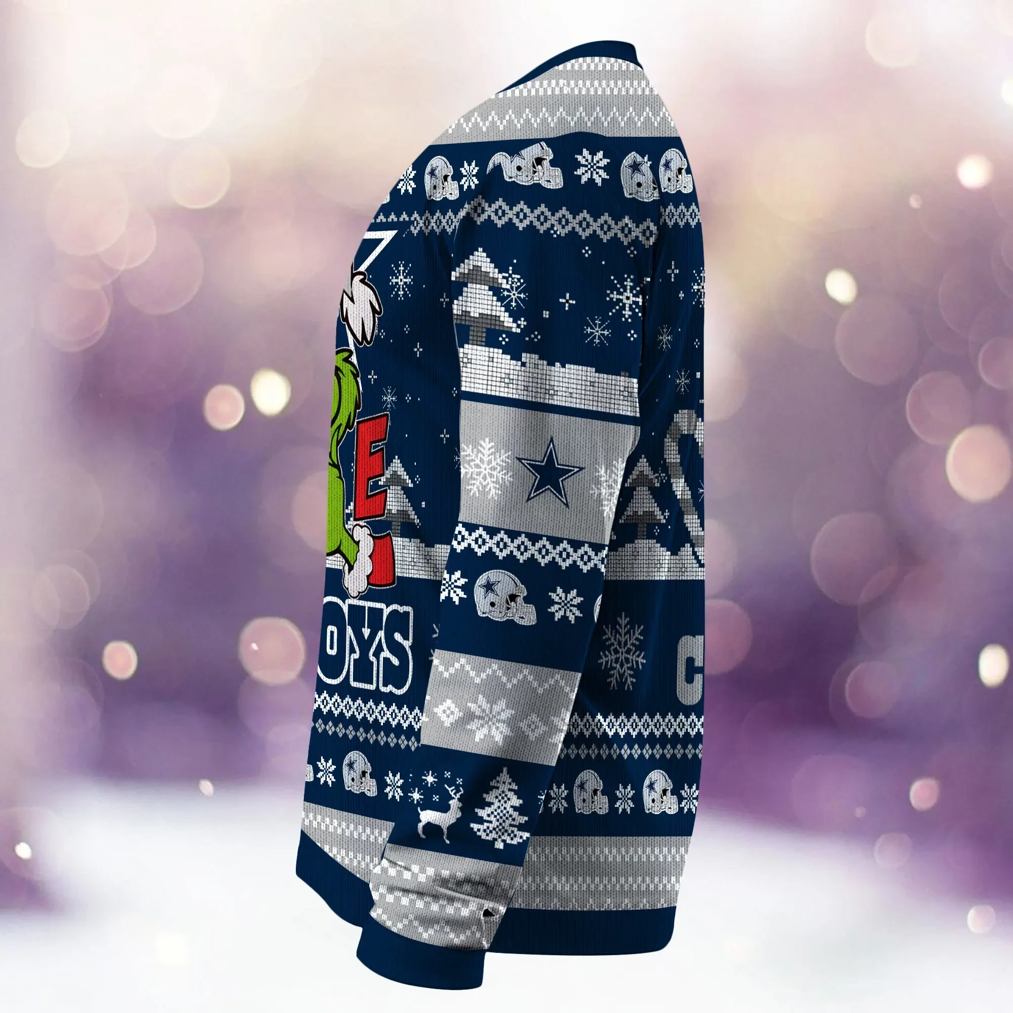 Dallas Cowboys NFL Grinch Love Knitted Sweater PBVC7N9