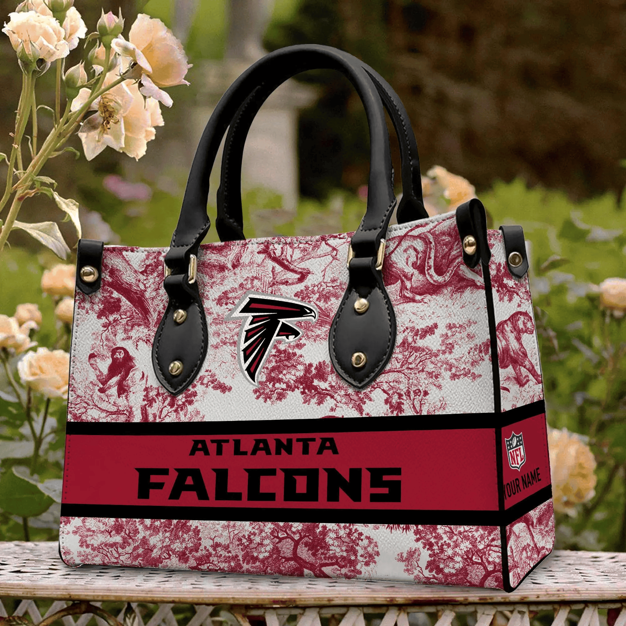 Atlanta Falcons Personalized Leather Hand Bag PB0A8IQ