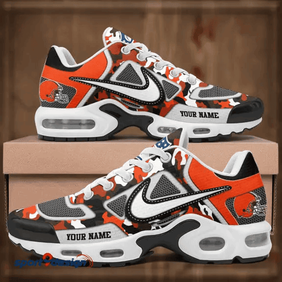 Cleveland Browns Custom Camo Print Athletic T-N Sneakers SPTTNSHOES106
