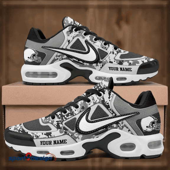 Cleveland Browns Custom Camo Print Athletic T-N Sneakers PBJK4N6