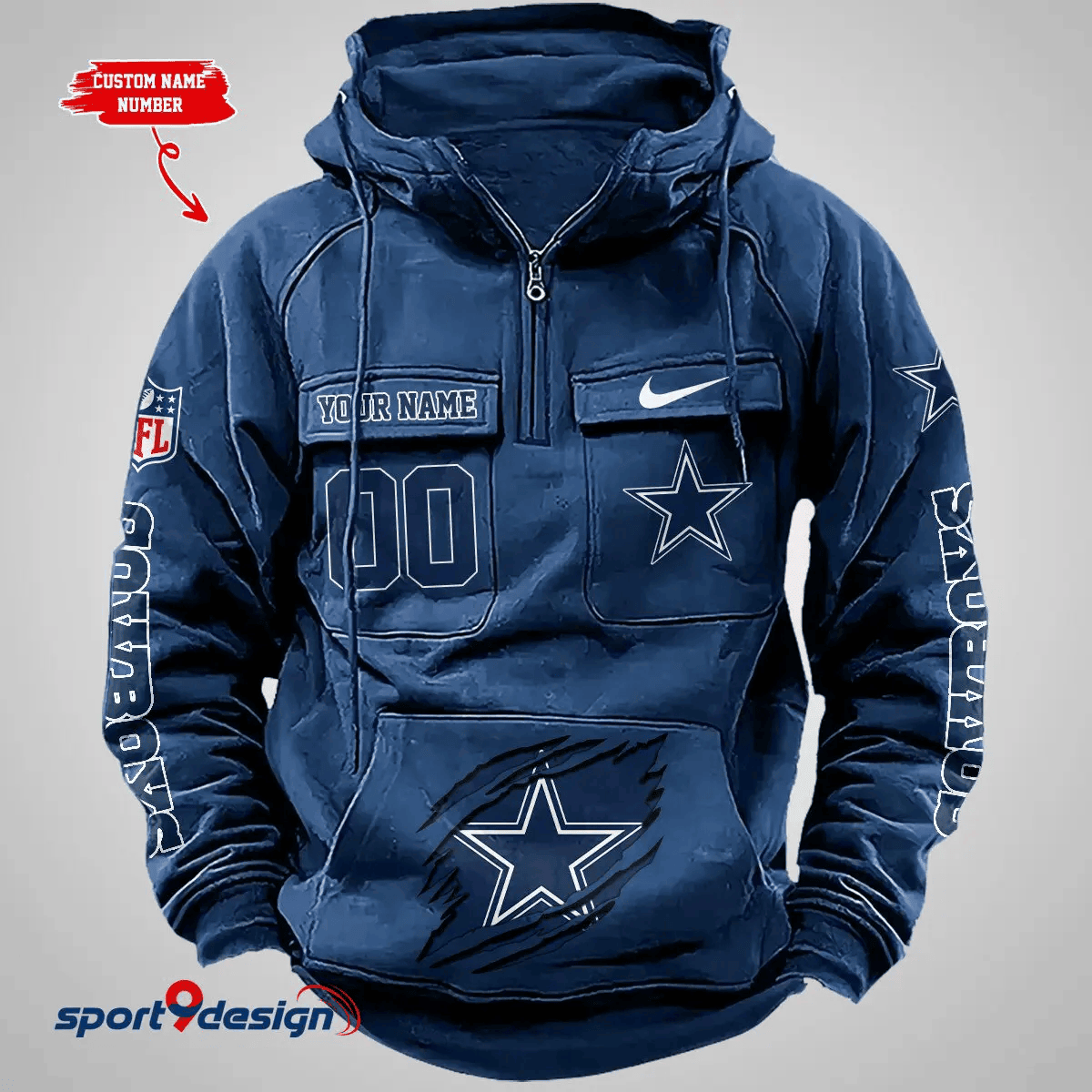 Dallas Cowboys Vintage Men Hoodie AZVMHD146