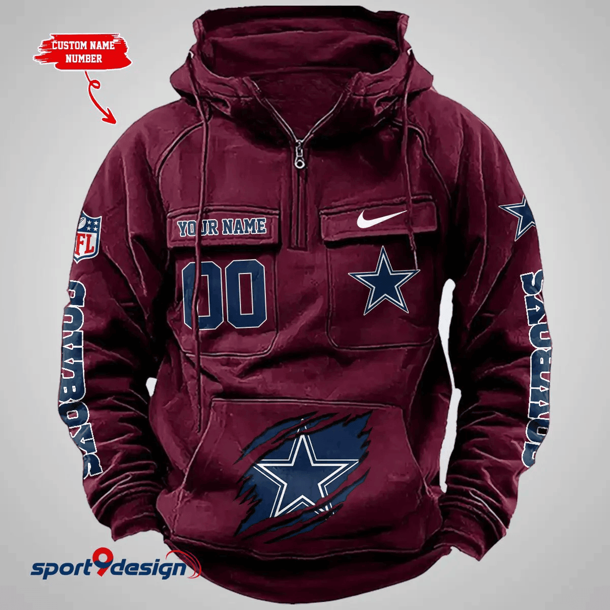 Dallas Cowboys Vintage Men Hoodie PBBNO02