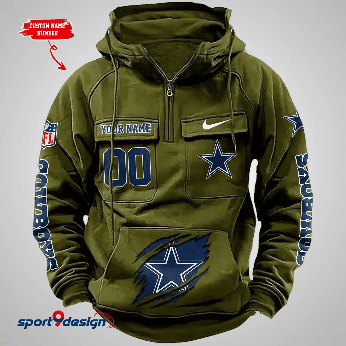 Dallas Cowboys Vintage Men Hoodie PBBNO02