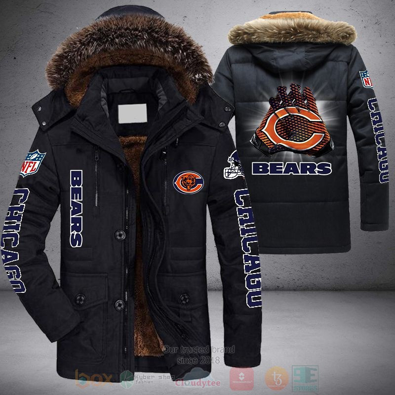 NFL Chicago Bears Gloves Parka Jacket - LIMITED EDITION