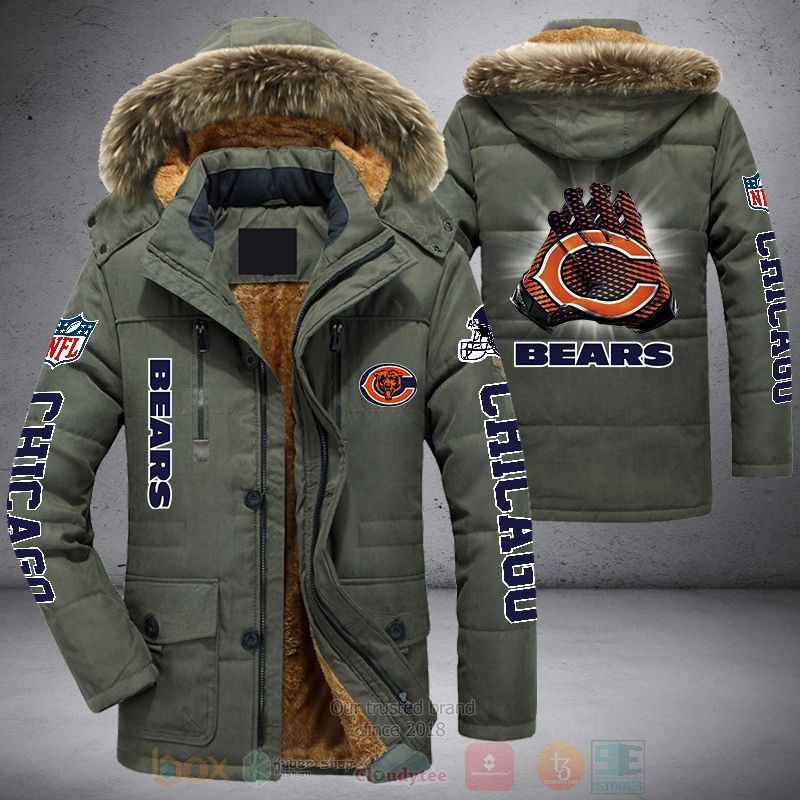 NFL Chicago Bears Gloves Parka Jacket - LIMITED EDITION