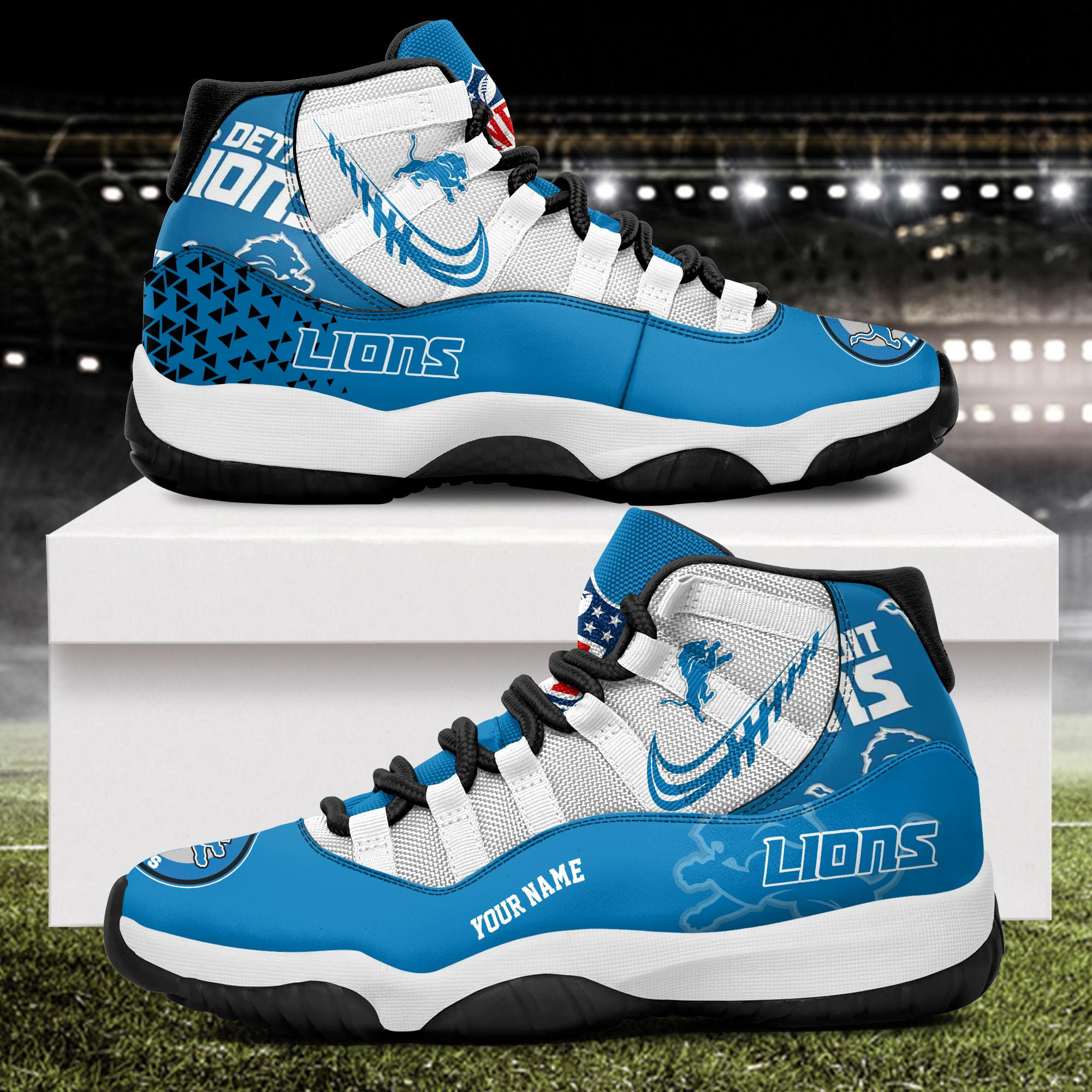 Detroit Lions Air Jordan 11 Shoes JD024