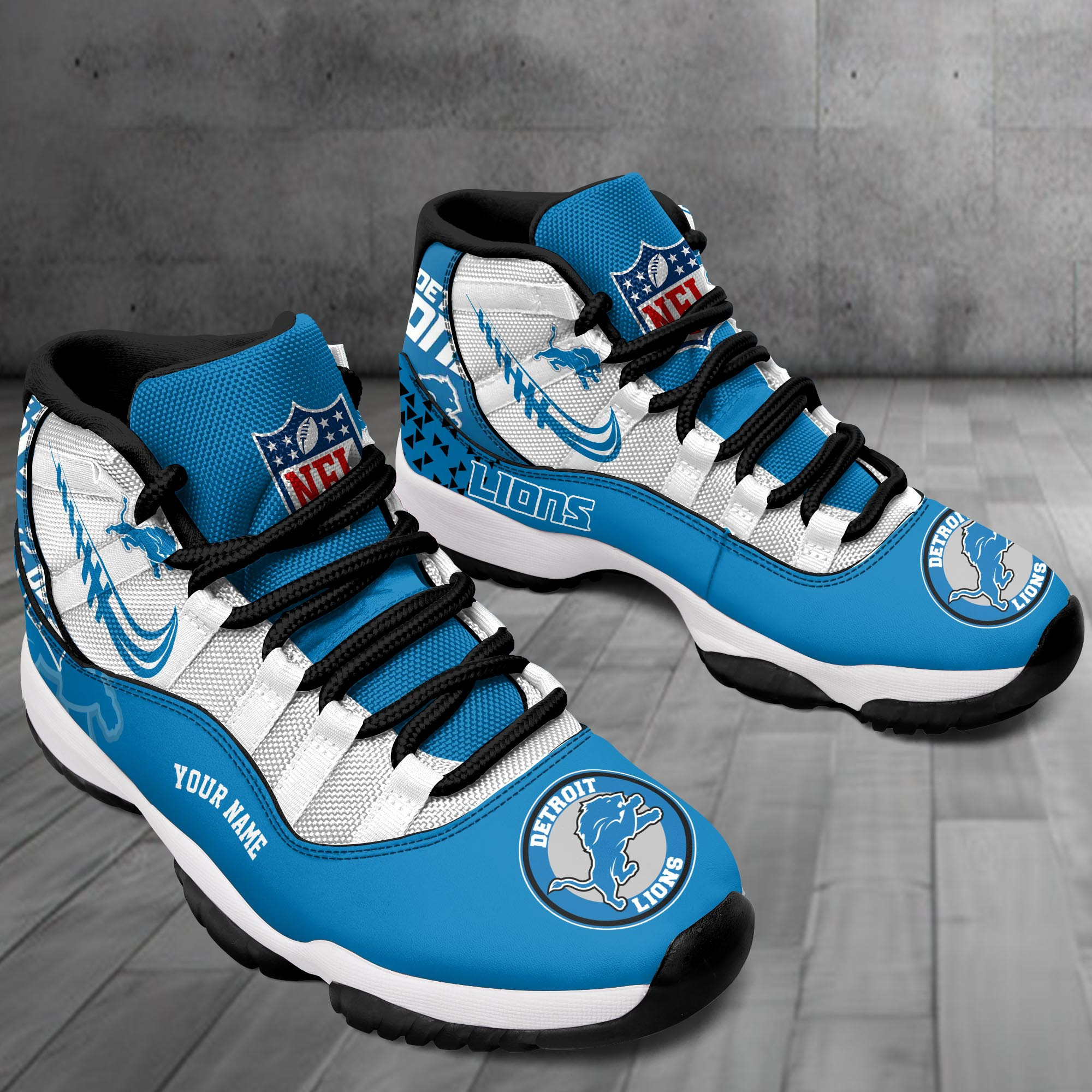 Detroit Lions Air Jordan 11 Shoes PBIB380