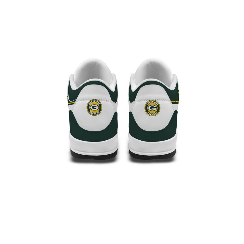Green Bay Packers Basic White Genuine Leather JD03 Shoes Men and Women PB2GVFR