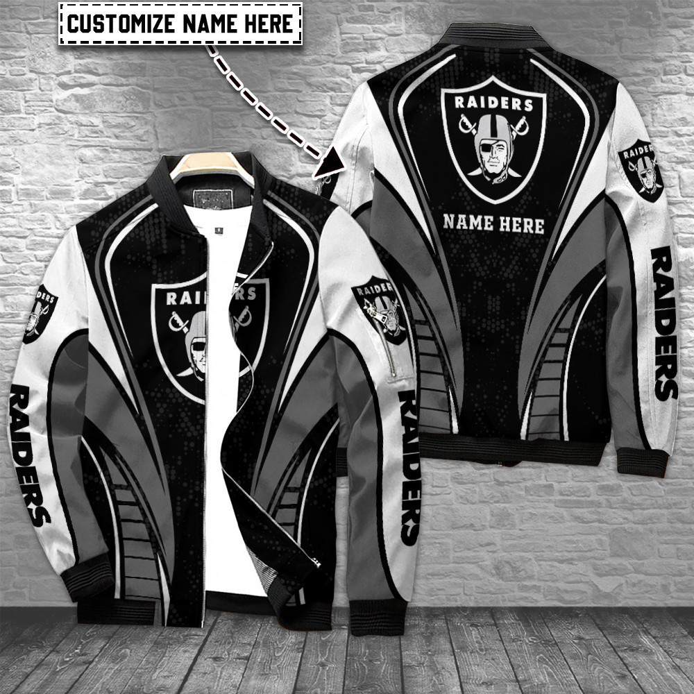 Las Vegas Raiders Personalized Bomber Jacket BG524