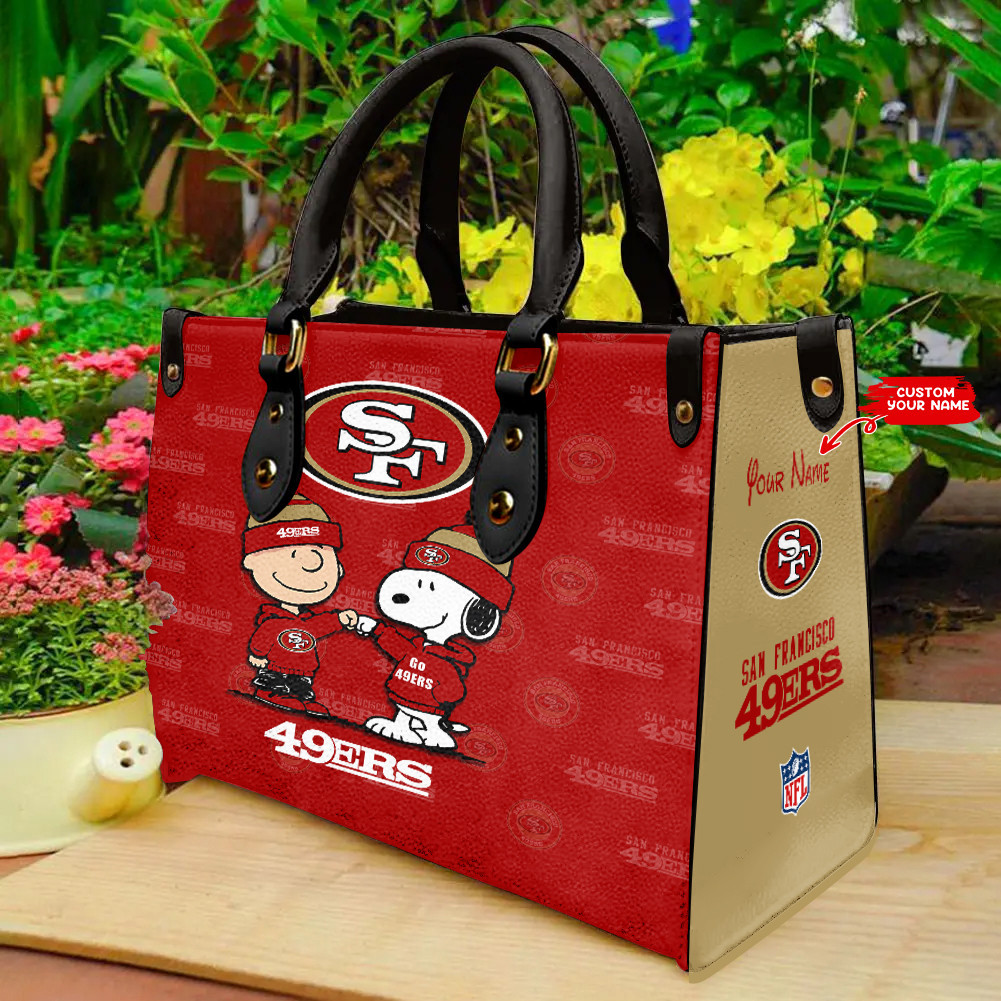 San Francisco 49ers Personalized Leather Hand Bag BBLTHB779