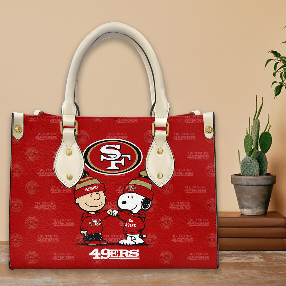 San Francisco 49ers Personalized Leather Hand Bag PB8TY24