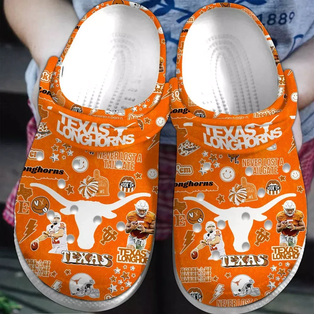 Texas Longhorns Clogs Shoes Nicegift CR334XD
