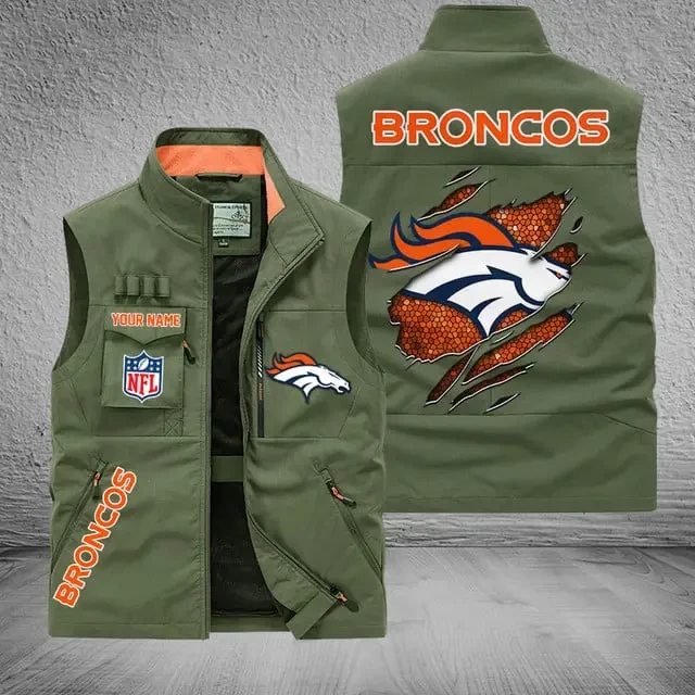 Denver Broncos Sleeveless Jacket Multicolor PBCS9C0