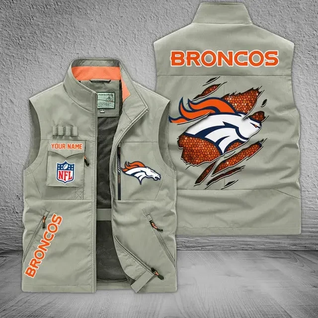Denver Broncos Sleeveless Jacket Multicolor PBCS9C0