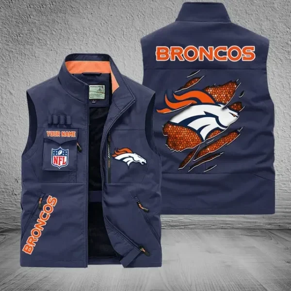 Denver Broncos Sleeveless Jacket Multicolor PBCS9C0