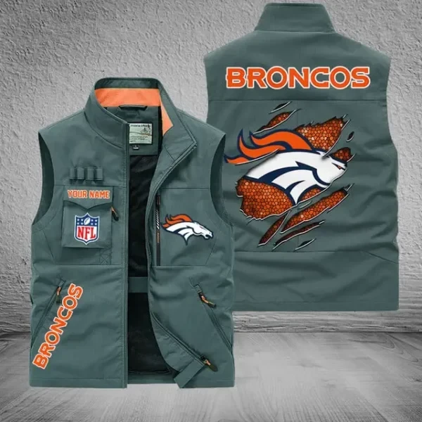 Denver Broncos Sleeveless Jacket Multicolor PBCS9C0