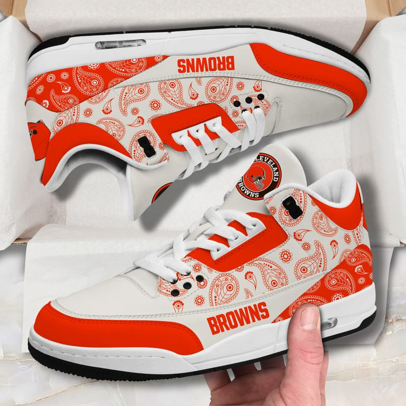 Cleveland Browns Basic Leather JD03 Shoes Men and Women AZBTAJ3000174