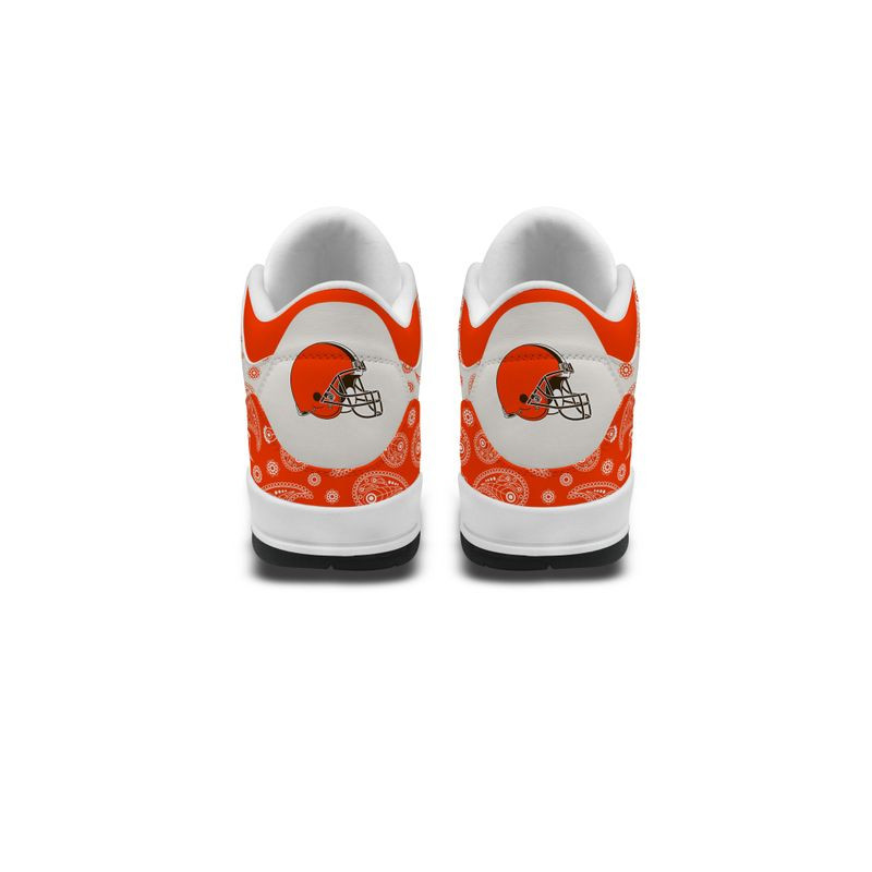 Cleveland Browns Basic Leather JD03 Shoes Men and Women PB00U7X
