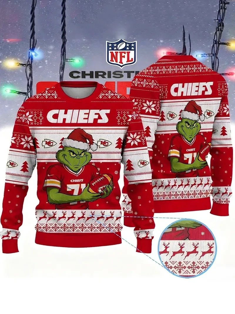 Kansas City Chiefs Premium Grinch Ugly Sweater GU9923