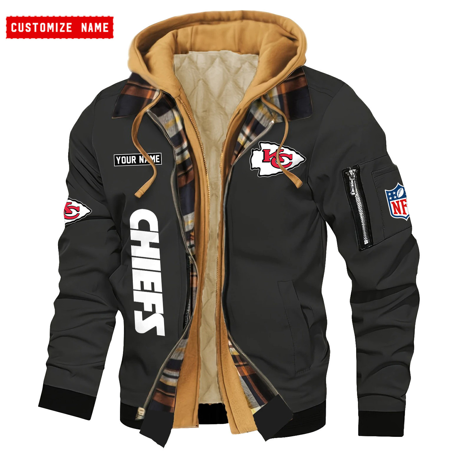 Kansas City Chiefs Jacket Casual Fake Two Piece Design SPTJCFTPD048