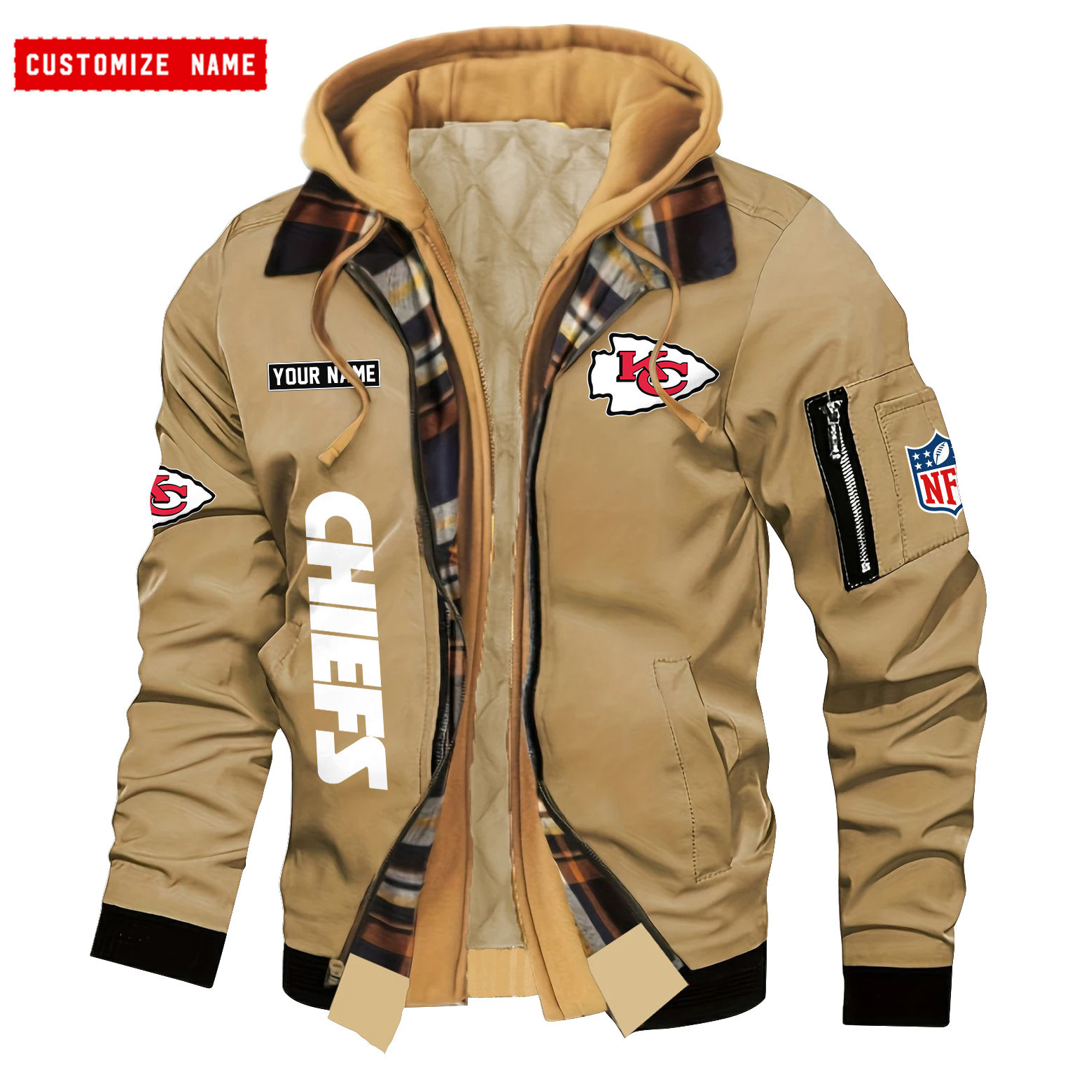 Kansas City Chiefs Jacket Casual Fake Two Piece Design PBD8518