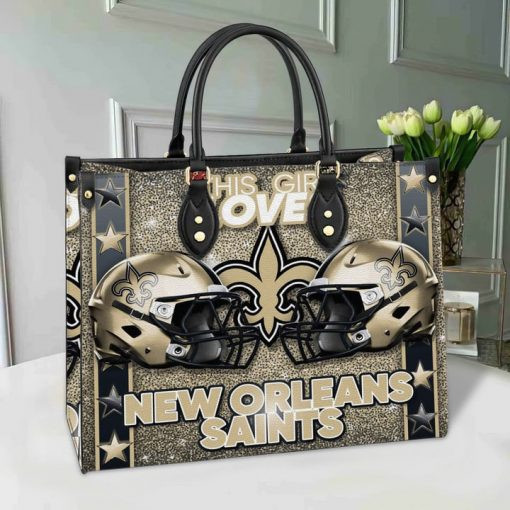 New Orleans Saints Leather Hand Bag PBL0WPF