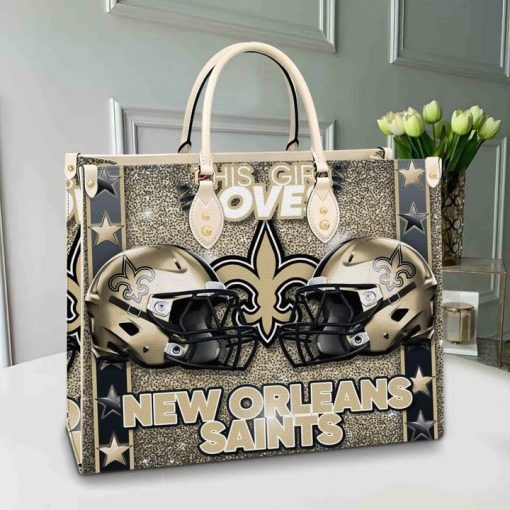 New Orleans Saints Leather Hand Bag PBL0WPF