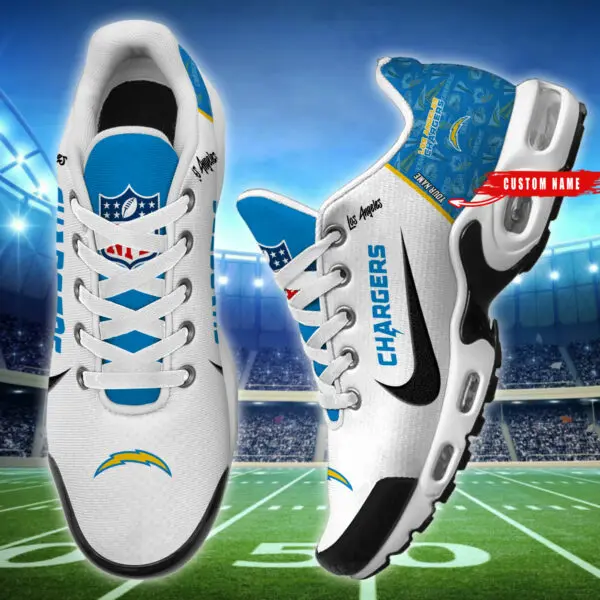 Los Angeles Chargers Personalized Plus T-N Youth Sneakers BGTN245