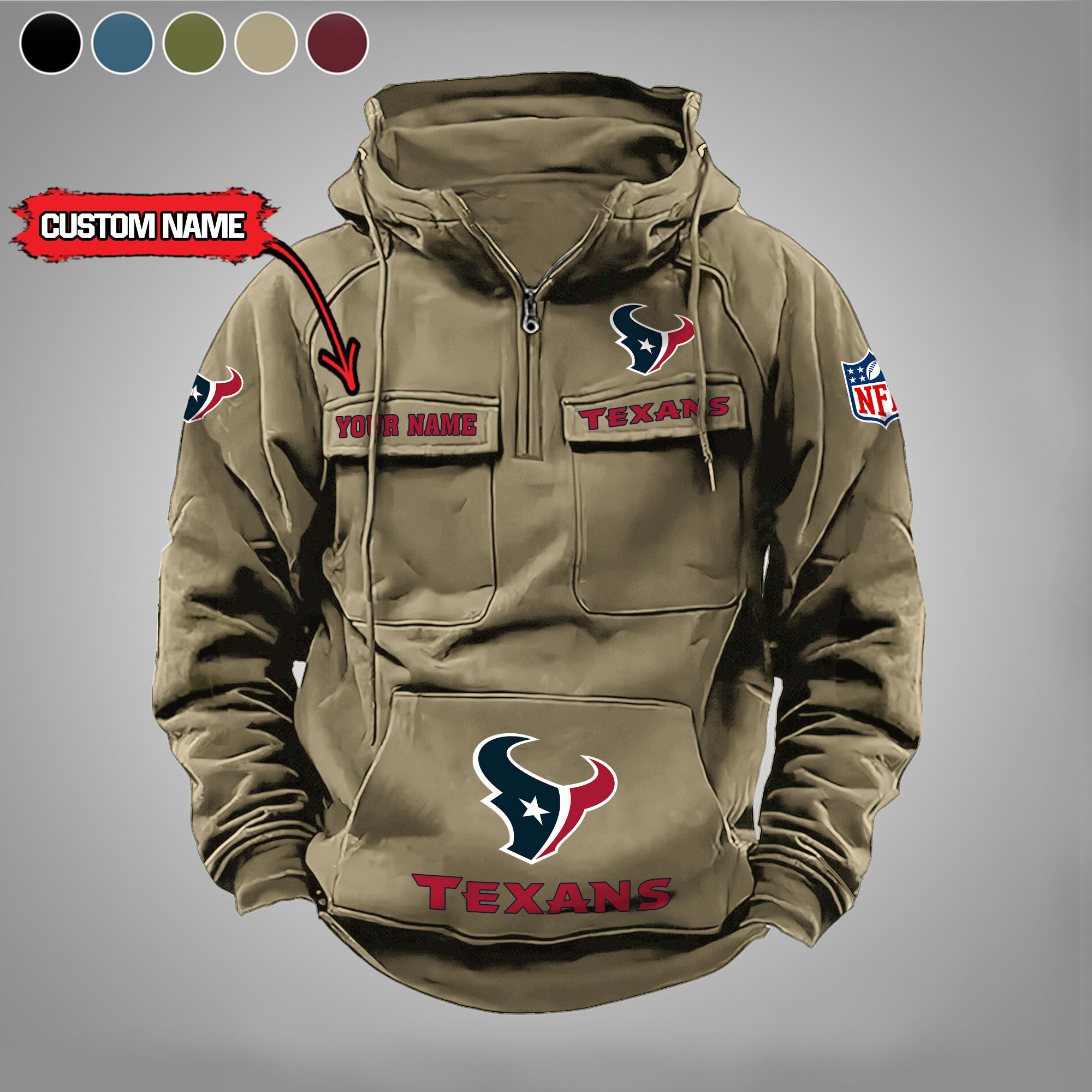 Houston Texans Vintage Men Hoodie AZVMHD022