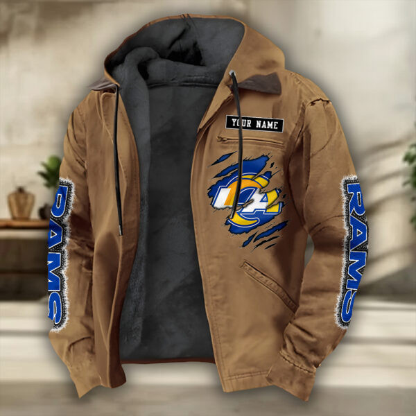 Los Angeles Rams Heavyweight Hooded Jacket PBHYX5X